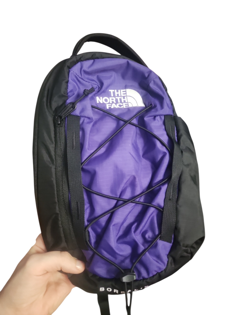 The North Face Purple and Black Borealis Sling Backpack